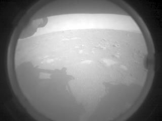 Rohbild der Landestelle von Perseverance auf dem Mars. (Credits: NASA / JPL-Caltech)