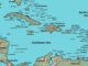 Karte der Karibik mit den Großen Antillen im Norden (Kuba, Jamaica, Hispaniola, Puerto Rico) und den Kleinen Antillen im Osten. (Credits: CIA World Factbook / gemeinfrei)