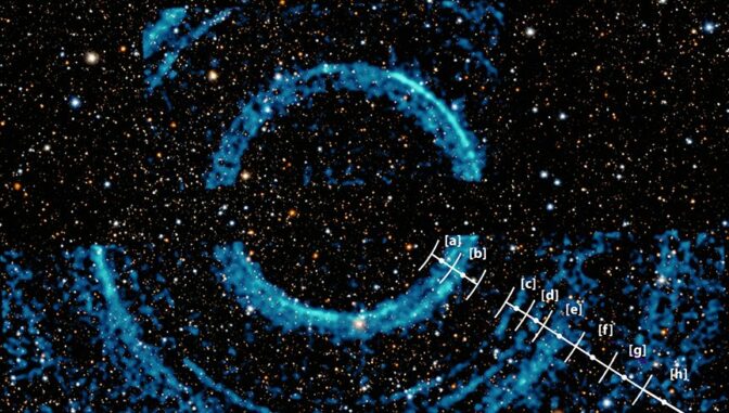 Lichtechos des Röntgendoppelsterns V404 Cygni. (Credits: X-ray: NASA / CXC / U.Wisc-Madison / S. Heinz et al.; Optical / IR: Pan-STARRS))