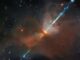Hubble-Aufnahme des Herbig-Haro-Objekts HH111. (Credit: ESA / Hubble & NASA, B. Nisini)