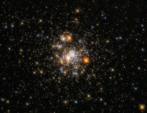 Hubble-Aufnahme des Kugelsternhaufens NGC 6717. (Credit: ESA / Hubble and NASA, A. Sarajedini) Hubble-Aufnahme des Kugelsternhaufens NGC 6717. (Credit: ESA / Hubble and NASA, A. Sarajedini)