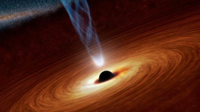 Illustration eines Schwarzen Lochs. (Credits: NASA) Illustration eines Schwarzen Lochs. (Credits: NASA)