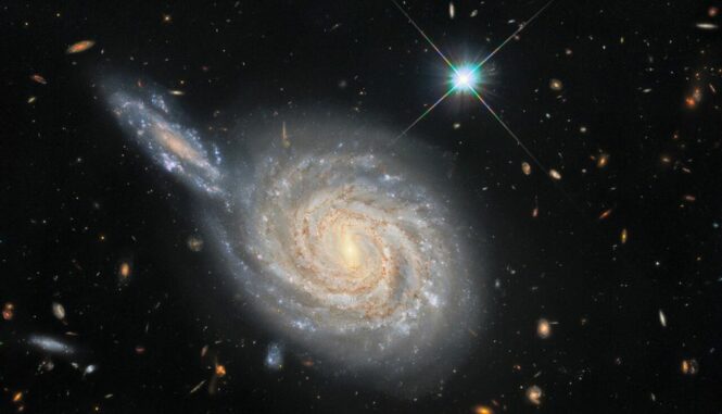 Hubble-Aufnahme der Galaxie NGC 105. (Credits: ESA / Hubble & NASA, D. Jones, A. Riess et al.; Acknowledgement: R. Colombari)
