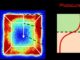 Eine hochauflösende Karte eines Photokatalysatorteilchens zeigt die Übergangszonen und die räumliche Veränderungen der photoelektrochemischen Leistung entlang der Kante zwischen zwei Facetten. (Credits: Cornell University)