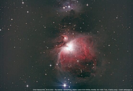 Der Orionnebel M42. (Credits: astropage.eu)