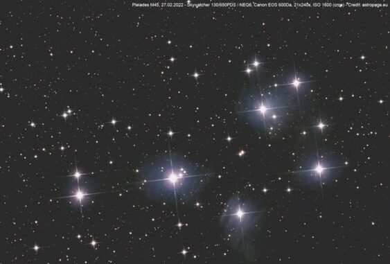 Die Plejaden M45. (Credit: astropage.eu)