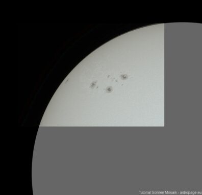 Sonne Weißlicht Mosaik Tutorial, Schritt 2. (Credits: astropage.eu)