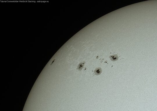Tutorial Sonnenbilder Weißlicht Stacking, Schritt 7 (Credits: astropage.eu)