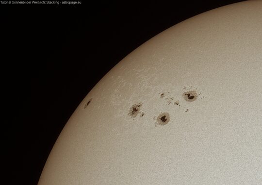 Tutorial Sonnenbilder Weißlicht Stacking, Schritt 8 (Credits: astropage.eu)