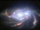 Künstlerische Darstellung zweier verschmelzender Galaxien. (Credits: Illustration: International Gemini Observatory / NOIRLab / NSF / AURA / J. da Silva)