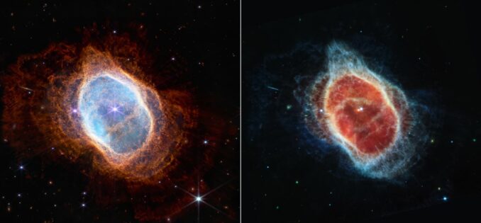 Der planetarische Nebel NGC 3132. (Credits: NASA, ESA, CSA, and STScI)
