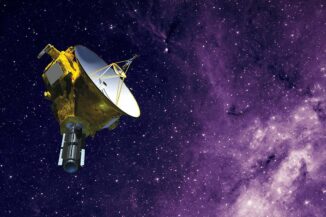 Illustration der Raumsonde New Horizons. (Credits: NASA / APL / SwRI and NASA / JPL-Caltech)
