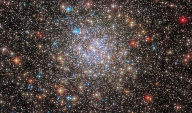 Hubble-Aufnahme des Kugelsternhaufens NGC 6355. (Credits: ESA / Hubble & NASA, E. Noyola, R. Cohen) Hubble-Aufnahme des Kugelsternhaufens NGC 6355. (Credits: ESA / Hubble & NASA, E. Noyola, R. Cohen)