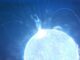 Illustration eines Strahlungsausbruchs auf einem Magnetar. (Credits: NASA’s Goddard Space Flight Center / Chris Smith (USRA))