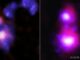 Kompositbilder der kollidierenden Zwerggalaxienpaare Mirabilis, sowie Elstir & Vinteuil. (Credits: X-ray: NASA / CXC / Univ. of Alabama / M. Micic et al.; Optical: International Gemini Observatory / NOIRLab / NSF / AURA)