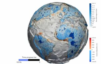 Screenshot aus dem neuen Modell. (Credits: Model by Dr Tristan Salles, School of Geosciences)