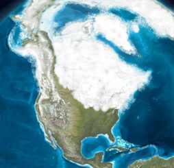 Der Laurentidische Eisschild bedeckte in Gletscherperioden den Großteil Nordamerikas. (Credit: NOAA Great Lakes Environmental Research Laboratory)