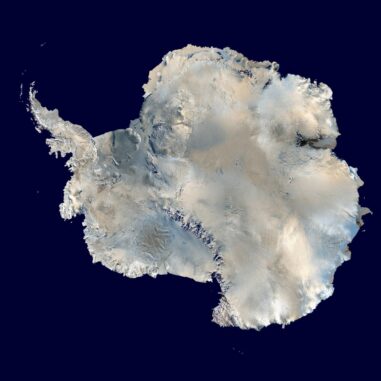 Antarktika, Mosaik aus Satellitenaufnahmen. (Credits: NASA)