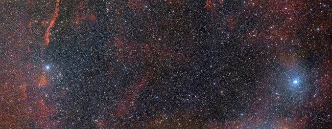 Der Supernova-Überrest RCW 86 ist das Relikt einer im Jahr 185 beobachteten Supernova. (Credit: CTIO / NOIRLab / DOE / NSF / AURA; T.A. Rector (University of Alaska Anchorage / NSF’s NOIRLab), J. Miller (Gemini Observatory / NSF’s NOIRLab), M. Zamani & D. de Martin (NSF’s NOIRLab)) Der Supernova-Überrest RCW 86 ist das Relikt einer im Jahr 185 beobachteten Supernova. (Credit: CTIO / NOIRLab / DOE / NSF / AURA; T.A. Rector (University of Alaska Anchorage / NSF’s NOIRLab), J. Miller (Gemini Observatory / NSF’s NOIRLab), M. Zamani & D. de Martin (NSF’s NOIRLab))