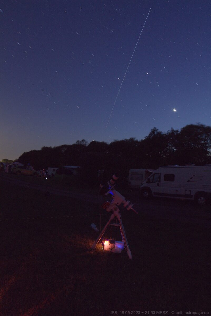 Überflug der Internationalen Raumstation ISS. (Credits: astropage.eu)