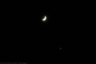 Mond-Venus-Konjunktion. (Credits: astropage.eu)
