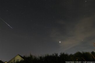 Perseiden-Meteor, aufgenommen im August 2021. (Credits: astropage.eu)