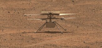 Der Marshelikopter Ingenuity, aufgenommen von der Mastcam-Z an Bord des Marsrovers Perseverance am 2. August 2023. (Credits: NASA / JPL-Caltech / ASU / MSSS)