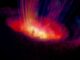 Künstlerische Darstellung eines T-Tauri-Sterns mit einem Zentralstern und einer protoplanetaren Scheibe. (Credits: INAF-OAPa / S. Orlando / CC BY 4.0)