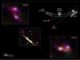 Die Abbilder der beiden verschmelzenden Galaxien (A und B). (Credit: KyotoU / Yoshi Asada)