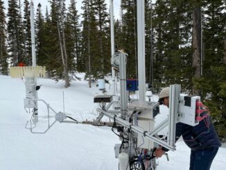 Aufbau des Experiments in einem Skigebiet bei Salt Lake City. (Credit: Singh et al.)