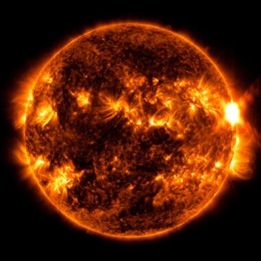 Ein Sonnenflare, aufgenommen vom Solar Dynamics Observatory (SDO) am 5. August 2023. (Credits: NASA / GSFC / SDO)