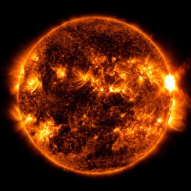 Ein Sonnenflare, aufgenommen vom Solar Dynamics Observatory (SDO) am 5. August 2023. (Credits: NASA / GSFC / SDO) Ein Sonnenflare, aufgenommen vom Solar Dynamics Observatory (SDO) am 5. August 2023. (Credits: NASA / GSFC / SDO)