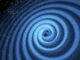 Künstlerische Darstellung von Gravitationswellen bei der Verschmelzung zweier Schwarzer Löcher. (Credits: LIGO / T. Pyle)