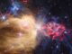 NGC 7129, aufgenommen vom James Webb Space Telescope in infraroten Wellenlängen. (Credits: Image: NASA, ESA, CSA, STScI; Image Processing: Alyssa Pagan (STScI))